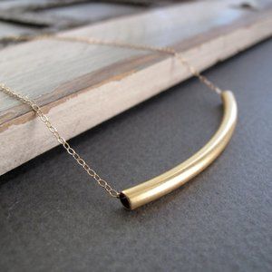 STEFENY STANYER Minimalist Tube Necklace